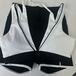 Pad 2PCS Yoga Set Sports Bras V-Neck Halter Pocket Fitness Workout Running Leggings Gym Woman Active Wear Clothing XP26