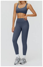 Women Yoga Suit Tracksuit Sports Bra High Waist Legging Shorts Outfit Gym Set Fitness Running Workout Clothes Push Up Sportswear