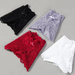 3pcs Sexy Lace Transparent Panties Women Briefs Low Waist Soft Lingerie Comfortable Female Underwear Girls Intimates Panties