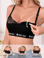 Wireless Front Open Nursing Bra Soft Lace Breathable Ultra Thin Maternity Breastfeeding Bra Maternal Support For Pregnant Women