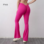 DIAS FIT JOY V-back flared pants yoga hip lifting tight pants wide leg fitness pants Gym exercise running yoga pants