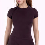 NCLAGEN Sport Shirt Women Fitness Impact Short Sleeve Top Gym Workout Yoga Blouse Quick Dry Breathable Running Tee Versatile Top