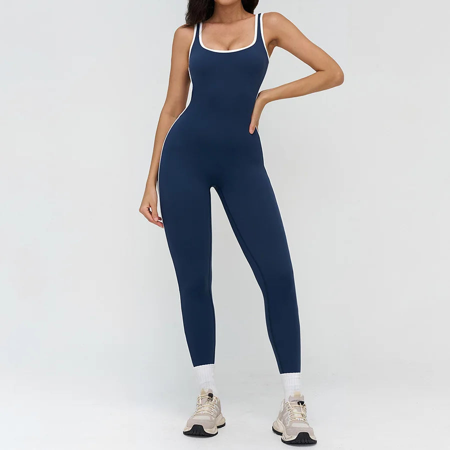 Women Jumpsuit Gym Set Yoga Suit Back Cross Sportswear Sports Jumpsuit Fitness Dance Performance Rompers Workout Bodysuits