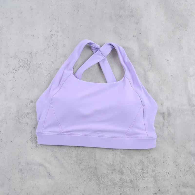DIAS FIT JOY Cloud feeling wide shoulder strap cross beauty back removable padding sports bra Pilates cycling fitness
