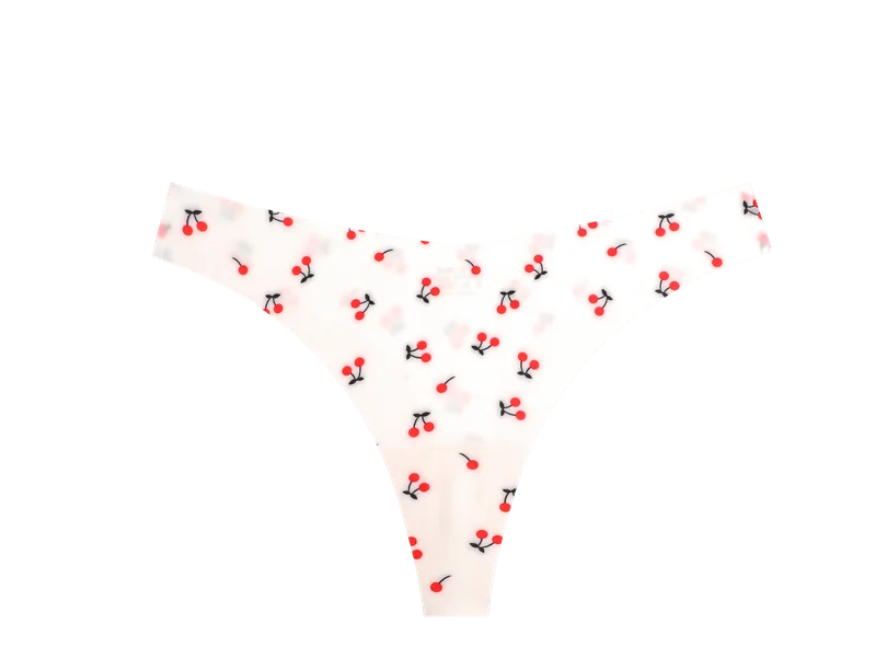 3Pcs Women G-string Seamless Sweet Fruit Thongs Low-waist Panties Ladies Soft Cute Thongs Female S-XL T-Back Panties Underwear