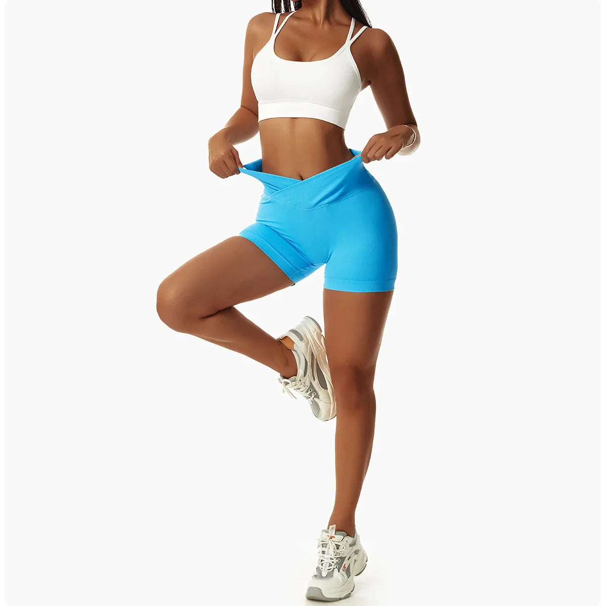 Summer Seamless High Waist Yoga Shorts Elasticity Sports Leggings Women Breathable Cycling Shorts Buttock Lift Gym Shorts Women
