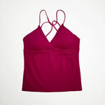 NCLAGEN Vision Twist Front Longline Top Gym Yoga Tops Women Quick Dry Thin Strap High Elastic Workout Vest Push-up Fitness Tank
