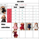 New Sexy Lingerie For Woman Women Lace Hollow Bodysuit Baby Doll Garters Dress TransparentDeep V Open Bra And Panty Underwear