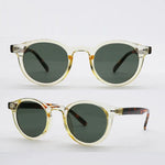 Vintage Rice Nail Round Sunglasses Men Women Brand Hawksbill Blue Shades Eyewear Female Brand Design Sun Glasses Men oculos