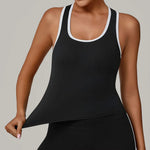 Sports Underwear Women's Sports Strappy Top Yoga Vest Fitness Tank Top Gym Beautiful Open Back Bra Running Workout Halter Bra