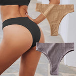 2PCS/Set Seamless Panties Women Sexy Low Waist Brazilian Pant Female Solid Color Breathable Underwear Lady Soft Intimat Lingerie