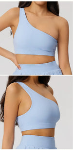 Women's Beautiful Back Gym Sports Underwear Women Shockproof Sport Bra Women Oblique Shoulder Straps Running Fitness Yoga Bra