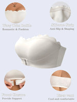 Strapless Women's Bra Simple Front-Clasp Push up Sexy Bras Unlined Wire-Free Comfortable Sexy Bras
