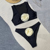 Sexy Black 3D Flower Bikinis Sets Holiday Solid Swimwear Women Swimsuits Bathing Suit Brazilian Bikini De Mujer 2026 Summer test