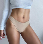 Ice Silk Women Panties Sexy G String Thong Seamless Underwear Candy Color T Back Girls Briefs Leopard Underpants Plus Size S-XL