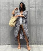Beach Cover Ups for Swimwear Women Black Tie Dye Kimono Swimsuit Cape Summer Dress 2022 Beachwear Outfits Sales