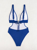 2026 Deep V Neck Cut Out Women Swimwear One Piece Swimsuit Female High Leg Cut Monokini Bather Backless Bathing Swim Beachwear