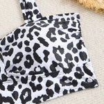 Vintage Black Leopard Print Bikini Set 2025 Women Drawstring Side High Waist Panties Swimsuit Bathing Suit Swimwear Beachwear