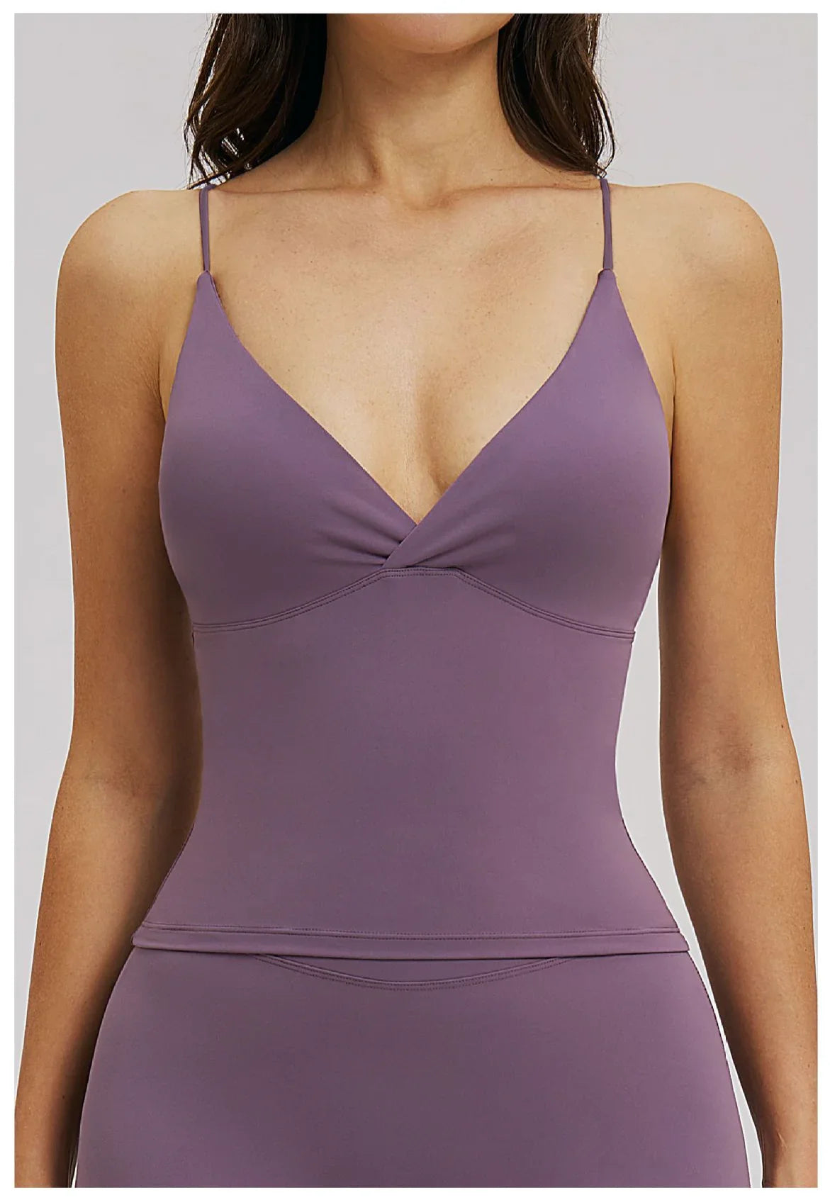 Vision Twist Front Longline Top Sports Longline Strappy Top Sports Yoga Vest Women's Fitness Tank Top Gym Running Workout Halter