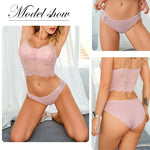 New 3Pcs/set Women's Cotton Panties M-2XL Women Patchwork Lace Underwear Sexy Low Waist Briefs Ladies Comfortable Underpants