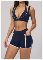 Summer Women's Sports Bra Anti-Sweat Fitness Top Women Yoga Bra Cycling Shockproof Crop Top Cross Back Sport Bra Gym Workout Top