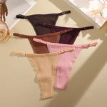 5PCS Women Cotton Panties Sexy Adjustable Waist G-String Women's Underwear T-Back Lingerie Femme Underpants Briefs Thong Female