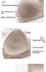 New Large Size Front Buckle Sexy Push up WOMEN'S Bra Adjustable Thin Cup Breathable Comfortable Middle-aged Mom Ladies Underwear