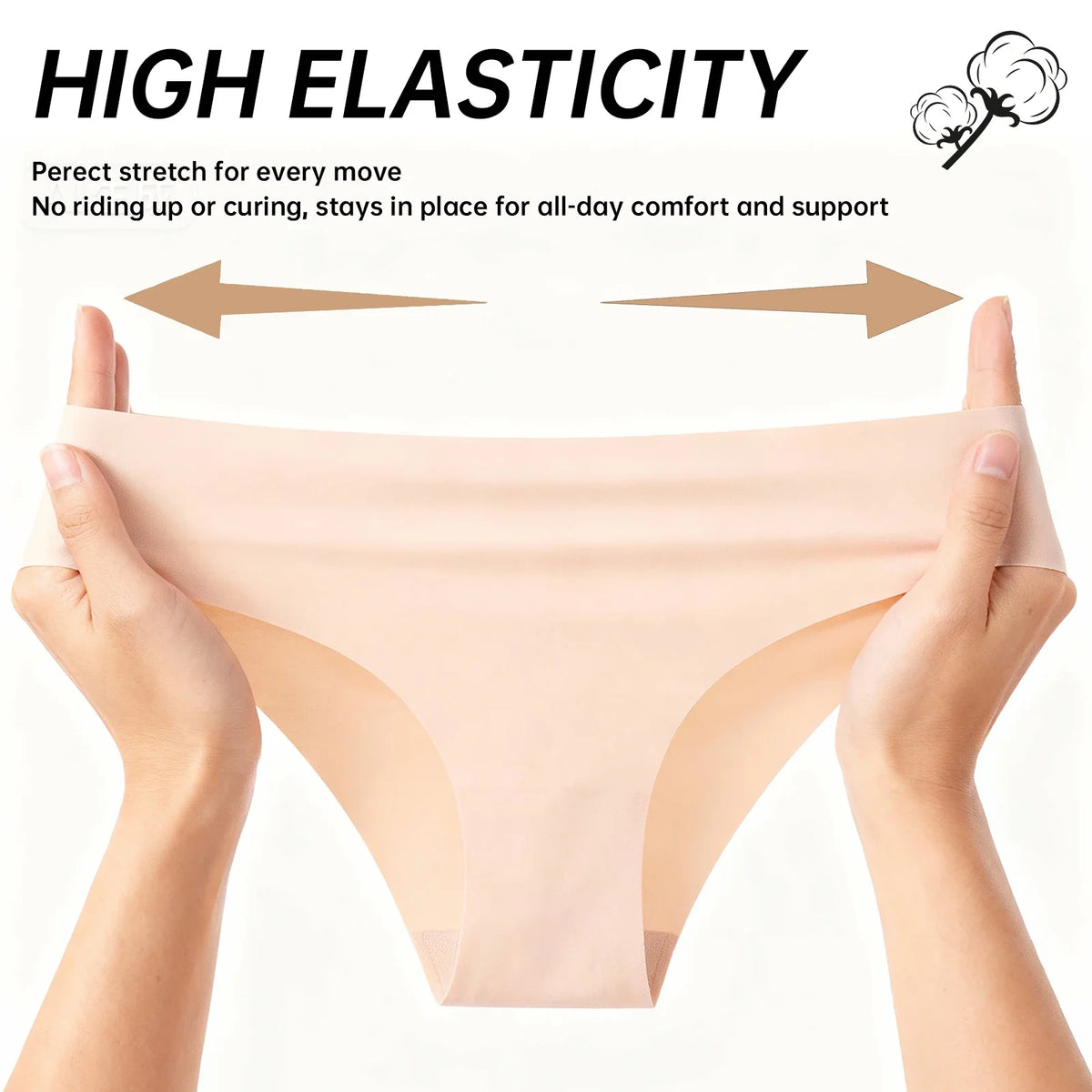 Women Lingerie High Waist Seamless Underwear Breathable Comfort Briefs Soft Thong Women Sexy Panties S-2XL