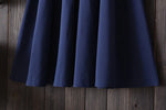 Midi Knee Length Summer Skirt Women With BeltFashion Korean Ladies High Waist Pleated A-line School Skirt Female