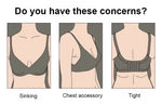 Women's Large Breasts Underwear Wide Shoulder Invisible Corset Antibump Thin Underwear Full Cup Vest Traceless Bra with Bra Pads