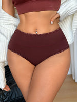 1PCS Women High Waist Seamless Panties Tummy Control Briefs Soft Breathable Solid Basic Underwear Ladies Lingerie S-XXL