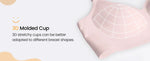 Women's Seamless Underwear 3/4 Cup and Thin Molded Cup Bra Wire-free Shaping Underwear Comfortable and Breathable Push Up