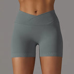 Summer V-waist peach hip lifting tight fitting three part pants, high waist yoga shorts, running speed drying seamless yoga pant
