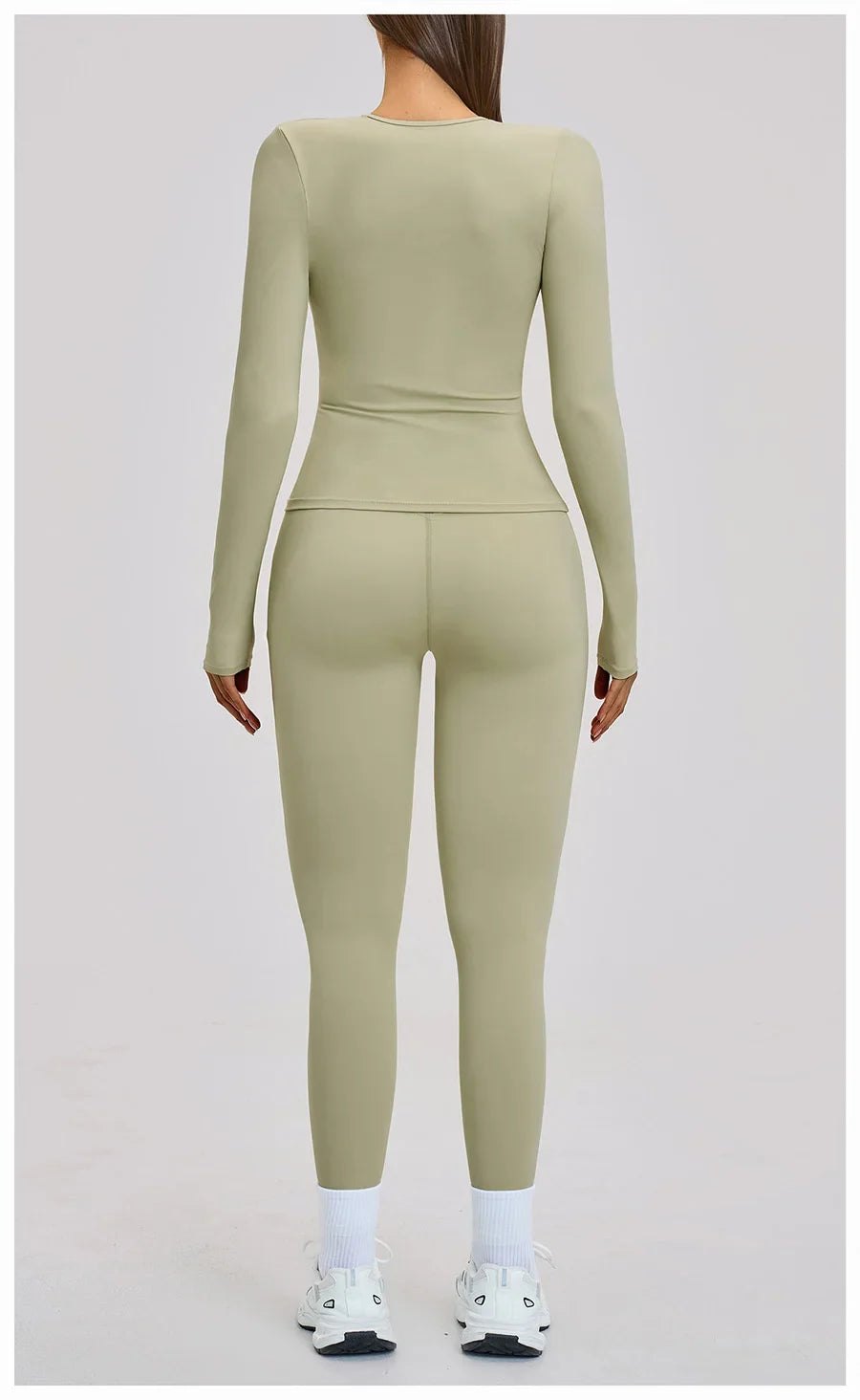 New Yoga Set 2PCS Gym Clothes Workout Outfits Women Long-sleeved T-shirt Sportswear Tracksuits Fitness Sports Vest Gym Leggings