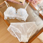 Japanese Style Lolita Princess Wind Lace Lace Lingerie Design for Girls Push-up Bra Women UnderwearPush Up Bra
