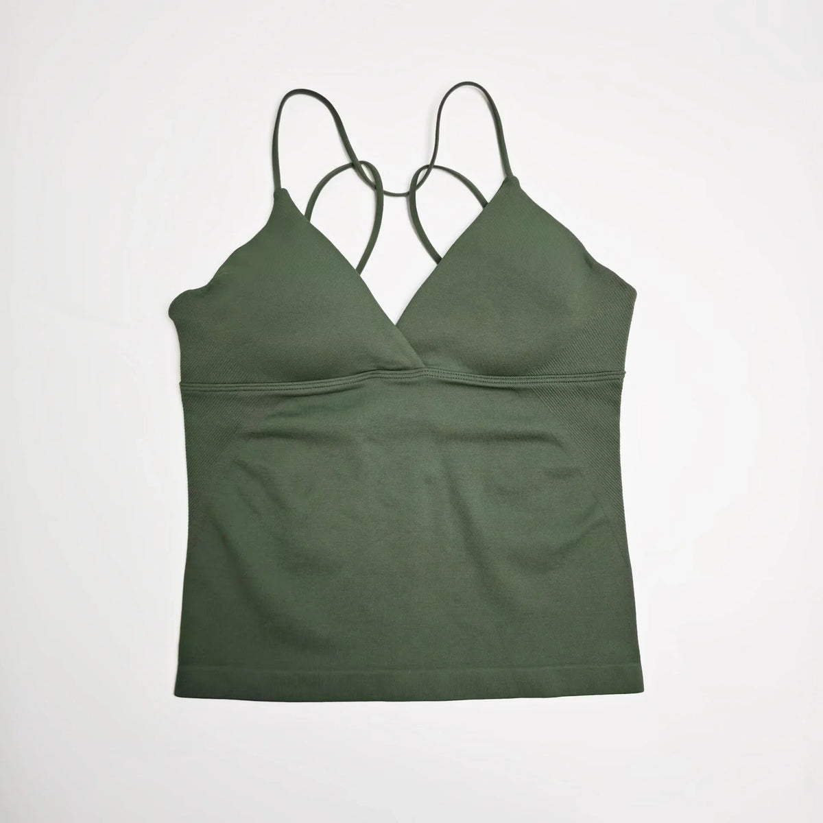 NCLAGEN Vision Twist Front Longline Top Gym Yoga Tops Women Quick Dry Thin Strap High Elastic Workout Vest Push-up Fitness Tank