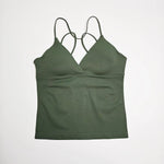 NCLAGEN Vision Twist Front Longline Top Gym Yoga Tops Women Quick Dry Thin Strap High Elastic Workout Vest Push-up Fitness Tank