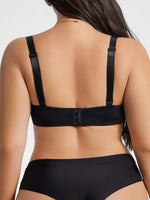 Everyday Plus Size Women's Push up Bra Fan Embroidery, Thin Cup, Comfortable Underwire Support Lingerie