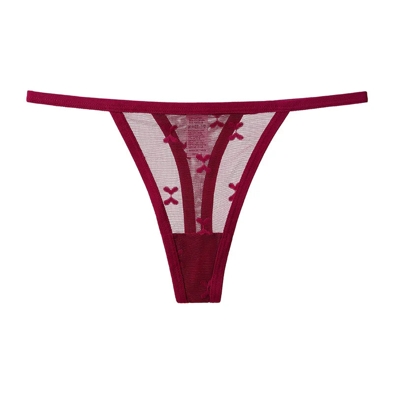 Lace Women Panties G String Sexy Thong Seamless Underwear T Back Transparent Low Waist Girls Briefs Underpants Plus Size S-XL