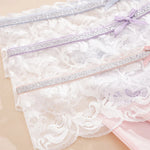 3pcs/Set Sexy Lace Women's Panties Underwear Low Waist Floral Elegant Lady Briefs Breathable Comfortable Female Sexy Lingerie