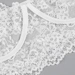 3PCS Lace See Through Bra Set Women Sexy Lingerie Underwear Halter Tops Bra and Panties Garter Intimate Sex Costumes