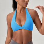 Women's Yoga Bra Halter Back Fitness Underwear Sexy Wire-Free Sports Vest Comfortable Breathable Bra