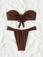 ZTVitality Solid Bikini Strapless Swimwear Women's Swimsuit 2025 New Sexy Biquini Bikini Set Low Waist Summer Bathing Suit