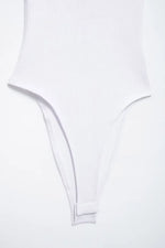 Women's Skinny Ribbed O-Neck Bodysuits with Straps Snap-Button Sexy Fashion Playsuits Comfortable Stretchy Female Clothing