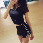 New 2023 Women Shorts Summer Silk Slim Beach Casual White Egde Shorts Hot