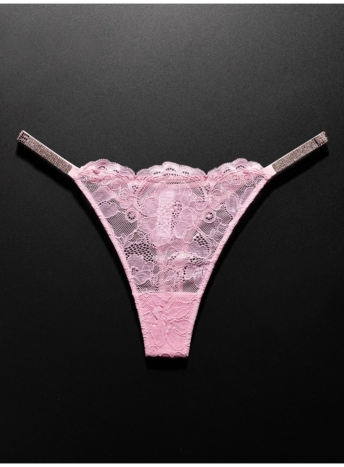Lace Sexy Girls Women Panties Seamless Underwear Rhinestone G String Letter Transparent Thong For Female Low Rise Ladies Briefs