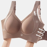 Push-Up Bras For Women Non-wire Padded Bra Seamless Underwear Plus Size V-neck Bra Top Sexy Lingerie Wide Straps Intimates M-4XL