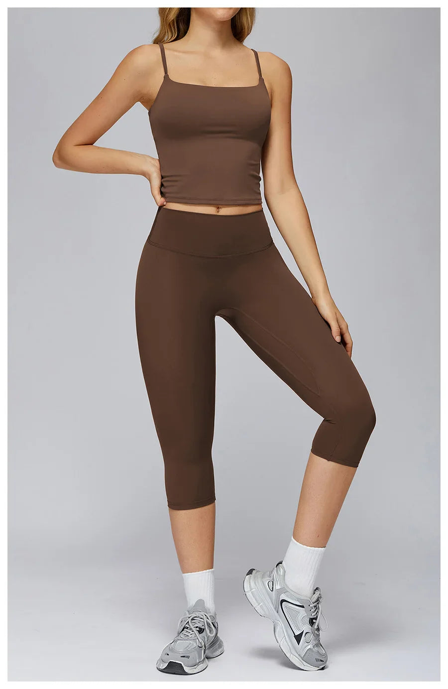 New yoga set 2 pieces gym set Women Long Sleeve Sports Shirts Sports Bra Leggings Suit Fitness Running Workout Suits Tracksuit