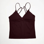 NCLAGEN Gym Yoga Tops Women Vision Twist Front Longline Top Quick Dry Thin Strap Workout Vest Push-up Pilates Fitness Tank