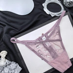 Girls Sexy G String Panties Women Lace Briefs Hollow Out Underwear Thong High Quality Transparent Underpants Lingerie Intimates